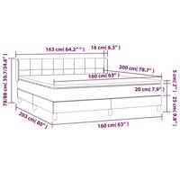 Boxspring met matras stof lichtgrijs 160x200 cm - thumbnail