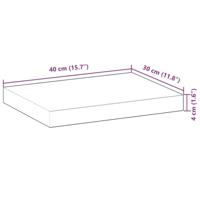 Wandschap zwevend olieafwerking 40x30x4 cm massief acaciahout - thumbnail