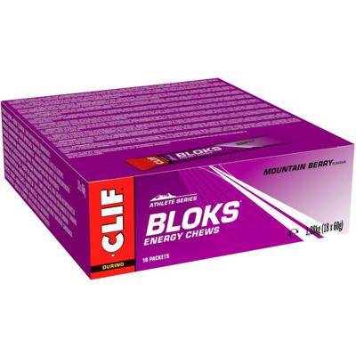 Clif® Blok Energy Chew Mountain Berry (18 stuks) Clif® Blok Energy Chew Mountain Berry (18 stuks)