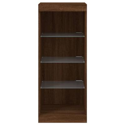 Dressoir met LED-verlichting 41x37x100 cm bruineikenkleurig Dressoir met LED-verlichting 41x37x100 cm bruineikenkleurig