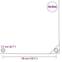 Dekzeil 650 g/m 4x4 m wit - thumbnail