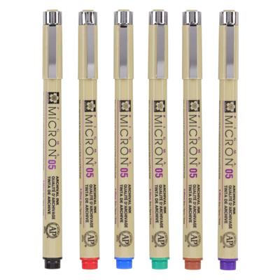 Fineliner sakura pigma micron 05 basic 6 kleuren