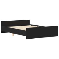 Bedframe met hoofd- en voeteneinde zwart 140x190 cm - thumbnail
