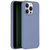 Accezz Liquid Silicone Backcover iPhone 15 Pro Max Telefoonhoesje Grijs - thumbnail