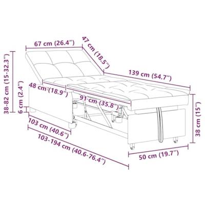 Slaapbank Donkergroen 194 x 67 x 37 cm Stof
