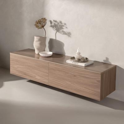 Nohr Zwevend TV-meubel 'Ericka' Walnootlook, 160cm Nohr Zwevend TV-meubel 'Ericka' Walnootlook, 160cm