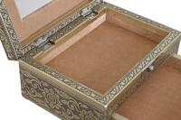 Doos-Juwelenkistje Home ESPRIT Wit Champagne Hout Aluminium 17,5 x 12,5 x 8,5 cm - thumbnail