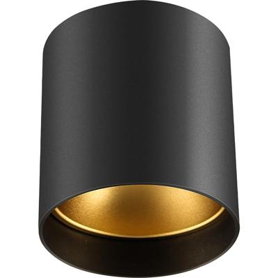 LED Plafondspot Rond - GU10 Fitting - Mat Zwart Aluminium - 1-lichts