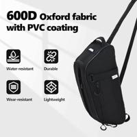 VidaXL Fietstas zwart 38 x 16 x 16 cm polyester - thumbnail