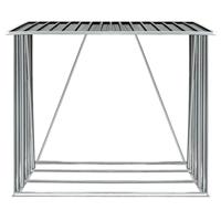 Haardhoutschuur 163x83x154 cm gegalvaniseerd staal antraciet - thumbnail