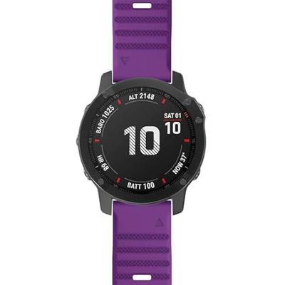 By Qubix - Siliconen bandje - Paars - Compatible met Garmin Fenix 8-51mm - Compatible Garmin bandje