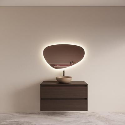 Badmeubelset BWS Riga Met Topplaat 100 cm Bruin Eiken