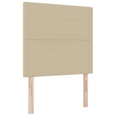 Boxspringbed Lichtgrijs en wit. 100 x 200 cm Katoen Stof