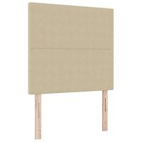 Boxspringbed Lichtgrijs en wit. 100 x 200 cm Katoen Stof - thumbnail