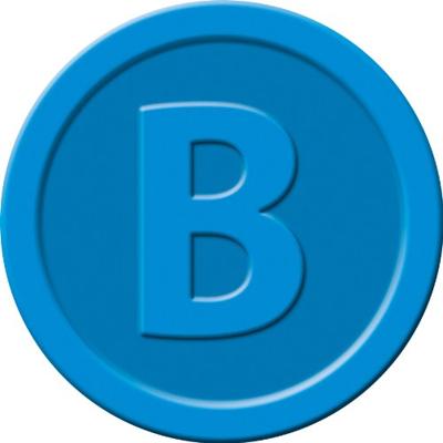 Sigel si-wm005 waardemunten kunststof 100 stuks 25mm bier blauw