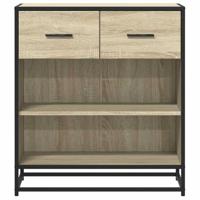Dressoir 68x35x76 cm bewerkt hout sonoma eikenkleurig - thumbnail