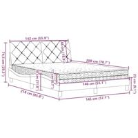 Bed met matras stof crèmekleurig 140x200 cm - thumbnail