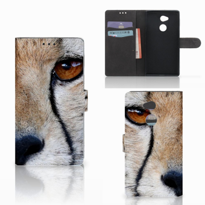Sony Xperia XA2 Ultra Telefoonhoesje met Pasjes Cheetah Sony Xperia XA2 Ultra Telefoonhoesje met Pasjes Cheetah