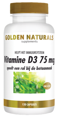 Golden Naturals Vitamine D3 75mcg Capsules