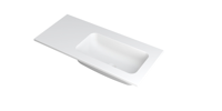 INK Faktor Wastafel Polystone Rechts Zonder Kraangat - 1000x450x15 mm - Mat Wit - thumbnail