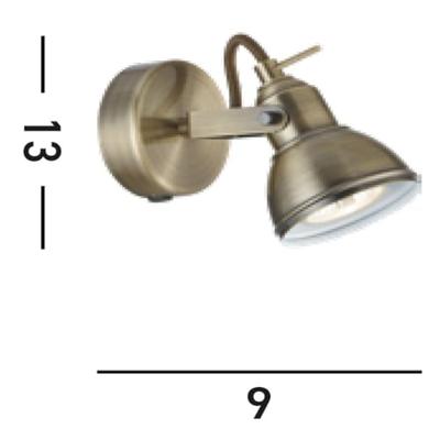 Searchlight WandspotFocus met schakelaar - 1541AB
