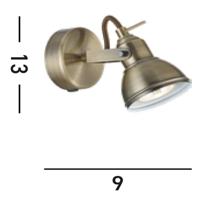 Searchlight WandspotFocus met schakelaar - 1541AB - thumbnail