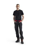 Blåkläder Werkbroek met 4-weg stretch 15221645 | Zwart/Rood | Maat 44 - 7330509724200 - thumbnail