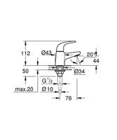 Grohe Fonteinkraan Start Curve XS-Size Chroom - thumbnail