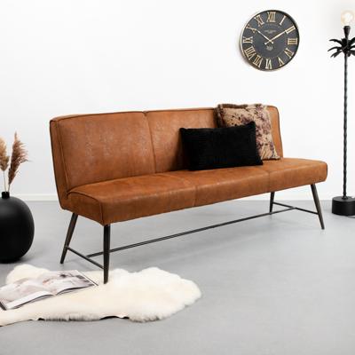 Tower Living Eetkamerbank 'Belmonte' 185cm, kleur cognac