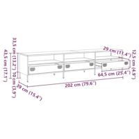 Tv-meubel 202x39x43,5 cm koudgewalst staal roze - thumbnail