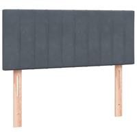 Boxspring met matras fluweel donkergrijs 120x220 cm - thumbnail