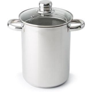 Aspergepan met Inzetmand - RVS - 19x14 cm