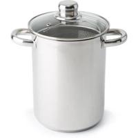 Aspergepan met Inzetmand - RVS - 19x14 cm - thumbnail