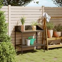 Plantenstandaard 100x54,5x100 cm verzinkt staal antracietkleur - thumbnail