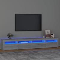 Tv-meubel met LED-verlichting 240x35x40 cm grijs sonoma eiken - thumbnail