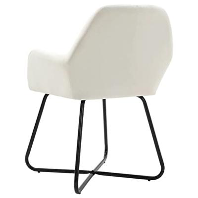 Eetkamerstoelen 2 st stof crme Eetkamerstoelen 2 st stof crme
