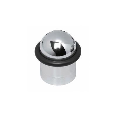Deurstop met ring chroom