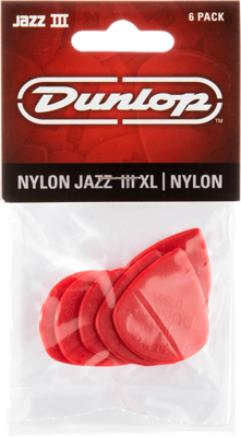Dunlop 47PXLN Jazz III XL Plectrum 1.38mm Rood 6-Pack