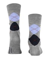 Burlington Manchester Katoenen Heren Sokken - Biologisch katoenen heren kousen met ruit print - thumbnail