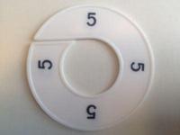 Maatring 9cm wit/zwart 5 - thumbnail