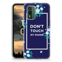 Nokia XR21 Silicone-hoesje Flowers Blue DTMP - thumbnail