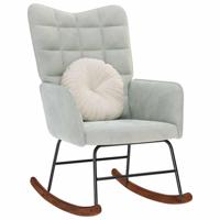 Schommelstoel fluweel lichtgrijs - thumbnail
