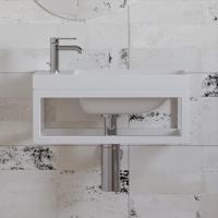 Fonteinset BWS Paris 40x22 cm met Mat Wit Fontein Mat Wit - thumbnail