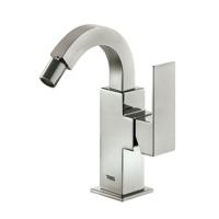 Bidetmengkraan Tres Cuadro Exclusive met Hendel Gebogen Uitloop 11,5 cm RVS - thumbnail