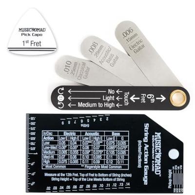 MusicNomad MN614 Truss Rod Gauge & String Action Gauge Bundle precisiemeters snaarhoogte en truss rod - met pick - thumbnail