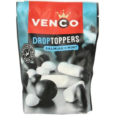 Venco Droptoppers salmiak mint 215 Gram Venco Droptoppers salmiak mint 215 Gram