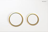 Geberit Omega 20 bedieningspaneel wit/goud/wit voor Geberit Omega inbouwreservoir 12cm - thumbnail