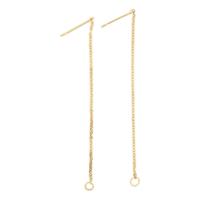 Creativ Company Oorbellen van ketting, l: 70 mm, verguld, 1 paar - thumbnail