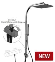 Cuadro Tres Douchekolom met regendouche, handdouche en omsteller 107926 - thumbnail