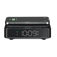 Aiwa CR-30BK Draadloze wekker, draadloos opladen van 5 W, PLL-FM-radio met 10 vooraf ingestelde stations en dubbele alarmen met radio- of pieptoonopties - thumbnail